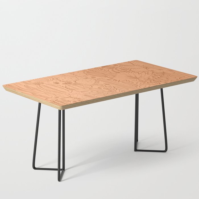 Cactus Scene in Orange Coffee Table Gallery Image 1