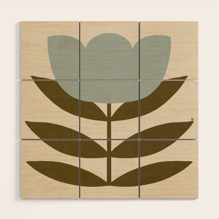 Single Bloom Wood Wall Art Gallery Image 1