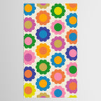 Happy Flowers Colorful Springtime Pattern Tablecloth Gallery Image 2