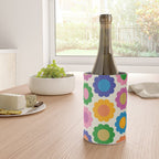 Happy Flowers Colorful Springtime Pattern Wine Chiller Gallery Image 4