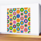 Happy Flowers Colorful Springtime Pattern Wall Mural Gallery Image 2
