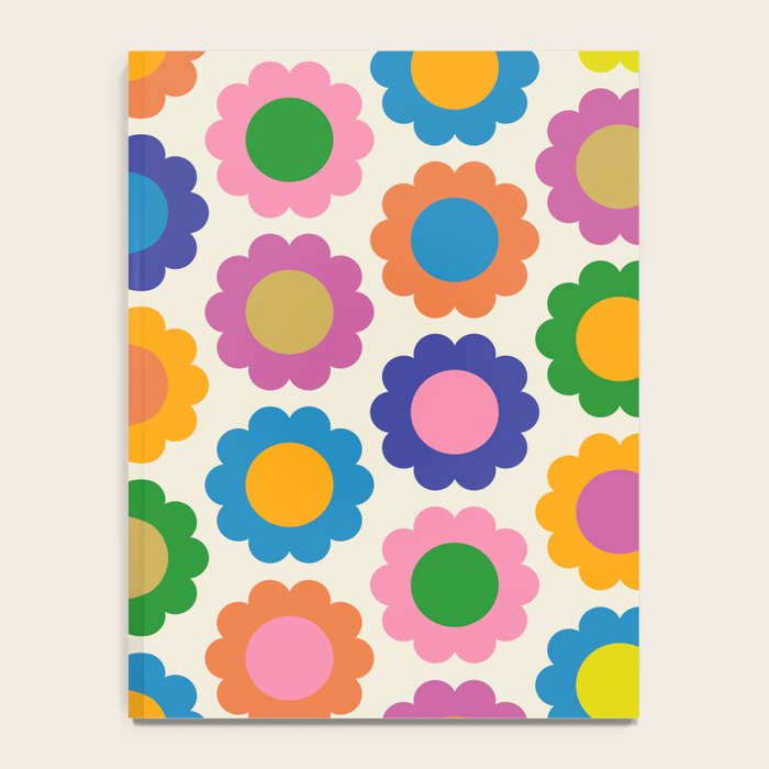 Happy Flowers Colorful Springtime Pattern Notebook Gallery Image 4