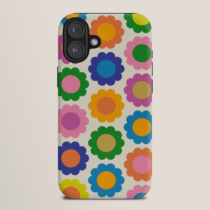 Happy Flowers Colorful Springtime Pattern iPhone Case Gallery Image 10
