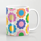 Happy Flowers Colorful Springtime Pattern Coffee Mug Gallery Image 1