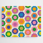 Happy Flowers Colorful Springtime Pattern Jigsaw Puzzle Gallery Image 1