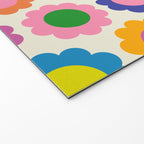 Happy Flowers Colorful Springtime Pattern Welcome Mat Gallery Image 2