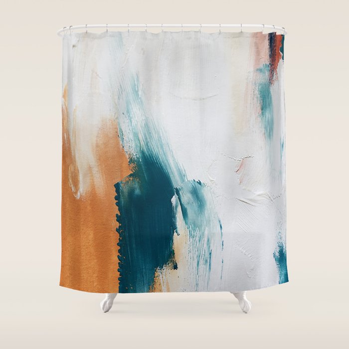 Abstract Oil Painting No.25 Shower Curtain Gallery Image 1