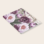 Purple Plum Pink Watercolor Peonies and Greenery Notebook Gallery Image 2