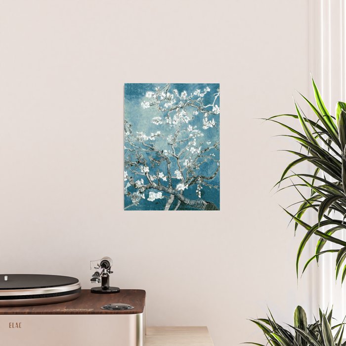 Vincent Van Gogh Almond Blossoms Teal Poster Gallery Image 2