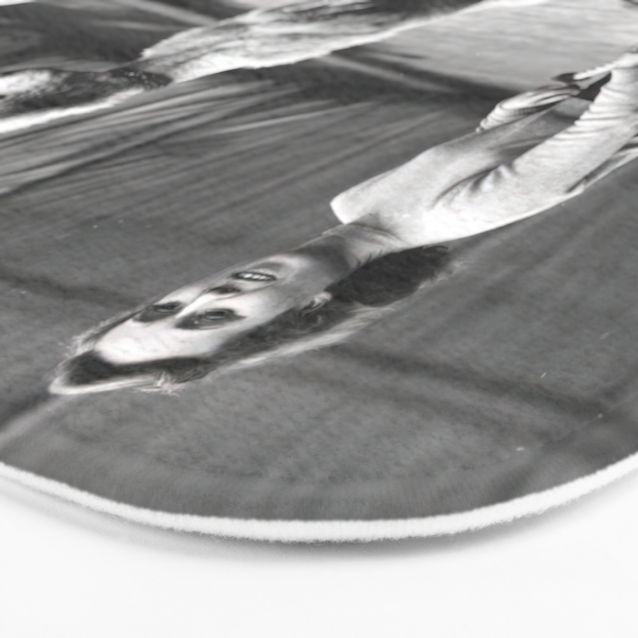 Poodle Jumping Rope, Black and White, Vintage Art Bath Mat Gallery Image 3