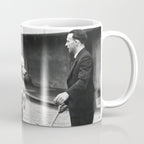 Poodle Jumping Rope, Black and White, Vintage Art Coffee Mug Gallery Image 1