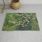 Vincent Van Gogh,Blooming Rose Bush Rug Gallery Image 1