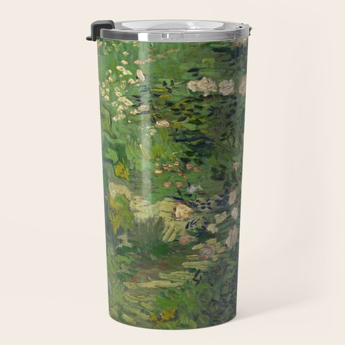 Vincent Van Gogh,Blooming Rose Bush Travel Mug Gallery Image 3