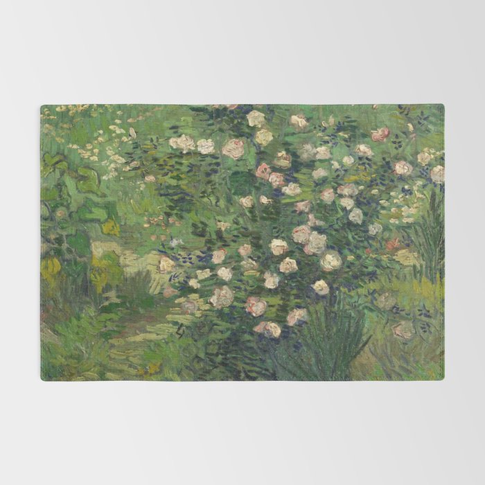 Vincent Van Gogh,Blooming Rose Bush Rug Gallery Image 2