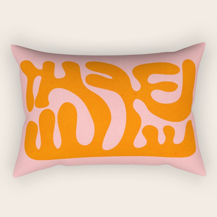 Tangerine & Sundown: Matisse Paper Cutouts 12 Rectangular Pillow Gallery Image 2