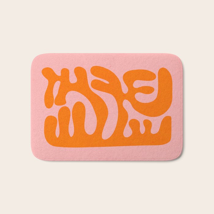 Tangerine & Sundown: Matisse Paper Cutouts 12 Bath Mat Gallery Image 1