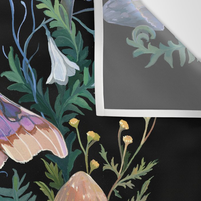 Sphinx Moth Moon Garden Wall Tapestry Gallery Image 3