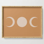 Moon Shapes Minimalism - Desert Sand Serving Tray Gallery Image 1
