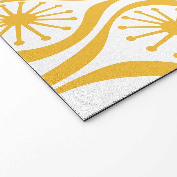 Mid Century Modern Atomic Drops Yellow Welcome Mat Gallery Image 2