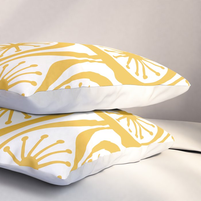 Mid Century Modern Atomic Drops Yellow Pillow Sham Gallery Image 3