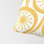Mid Century Modern Atomic Drops Yellow Pillow Sham Gallery Image 4
