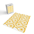 Mid Century Modern Atomic Drops Yellow Jigsaw Puzzle Gallery Image 2