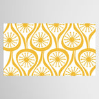 Mid Century Modern Atomic Drops Yellow Tablecloth Gallery Image 2