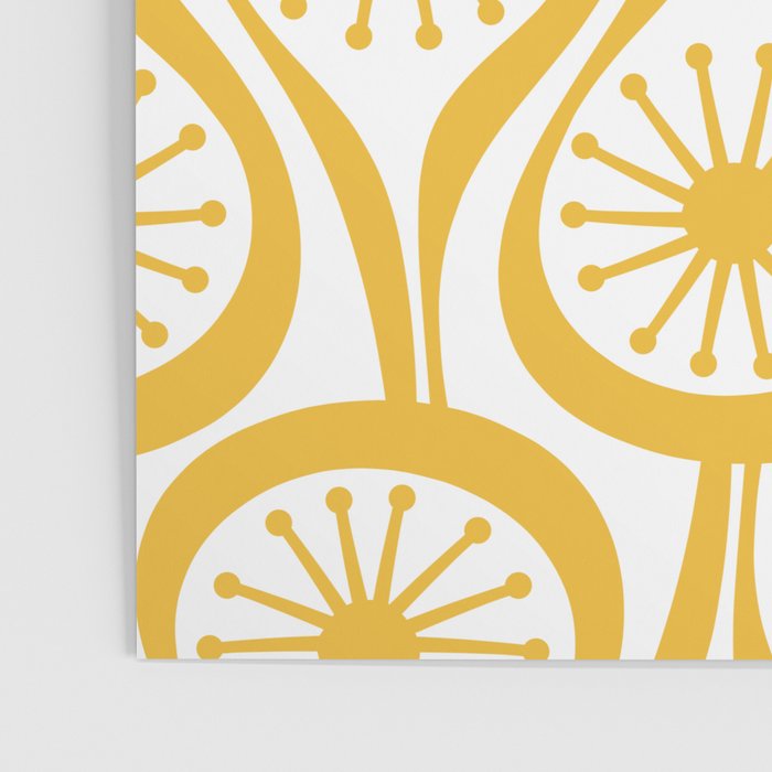 Mid Century Modern Atomic Drops Yellow Poster Gallery Image 3