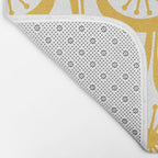Mid Century Modern Atomic Drops Yellow Bath Mat Gallery Image 2
