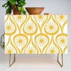 Mid Century Modern Atomic Drops Yellow Credenza Gallery Image 1