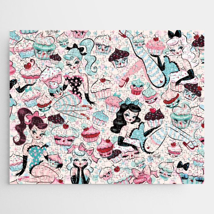 Cupcake Dolls Pattern Jigsaw Puzzle Gallery Image 1
