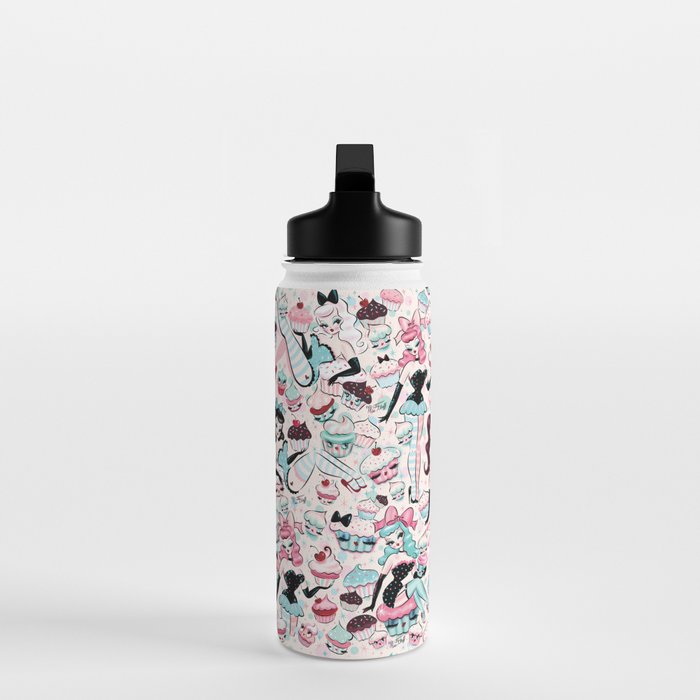 Cupcake Dolls Pattern Water Bottle Gallery Image 3
