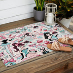 Cupcake Dolls Pattern Outdoor Rug Gallery Image 2