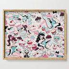 Cupcake Dolls Pattern Serving Tray Gallery Image 1