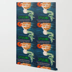 Mermaid with Sponge Vintage Poster Wallpaper Gallery Image 2