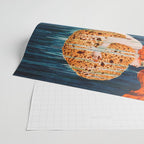 Mermaid with Sponge Vintage Poster Wrapping Paper Gallery Image 2