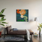 Mermaid with Sponge Vintage Poster Wood Wall Art Gallery Image 2