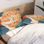 Mermaid with Sponge Vintage Poster Pillow Sham Gallery Image 2