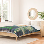 Mermaid with Sponge Vintage Poster Duvet Cover Gallery Image 2