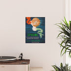 Mermaid with Sponge Vintage Poster Poster Gallery Image 2