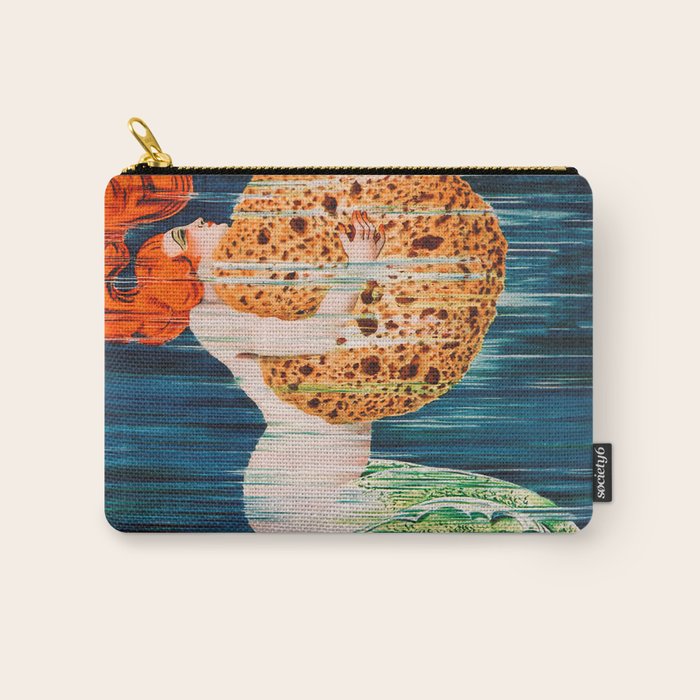 Mermaid with Sponge Vintage Poster Carry All Pouch Gallery Image 1