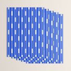Geo Chain Vertical Block Stripe Pattern in Royal Blue and White Wrapping Paper Gallery Image 3