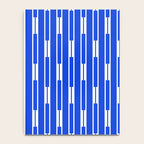 Geo Chain Vertical Block Stripe Pattern in Royal Blue and White Notebook Gallery Image 4