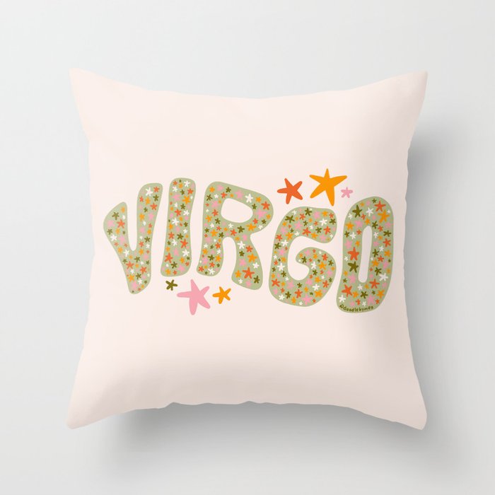 Starry Virgo Throw Pillow Gallery Image 1