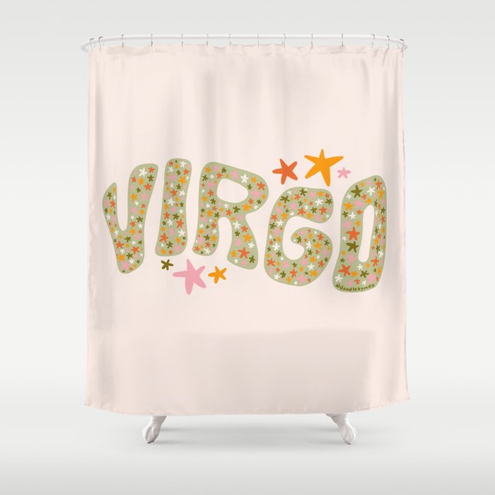 Starry Virgo Shower Curtain Gallery Image 1