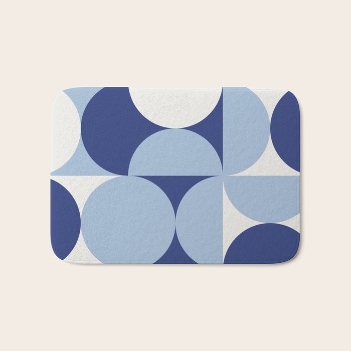 day dream geometry abstract blue Bath Mat Gallery Image 1