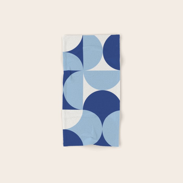 day dream geometry abstract blue Bath Towel Gallery Image 1