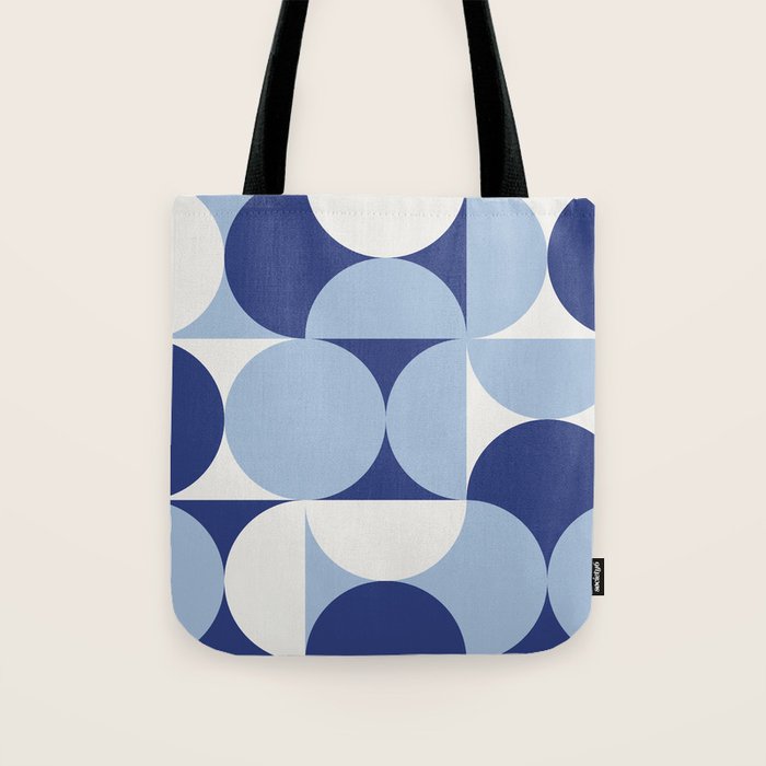 day dream geometry abstract blue Tote Bag Gallery Image 1
