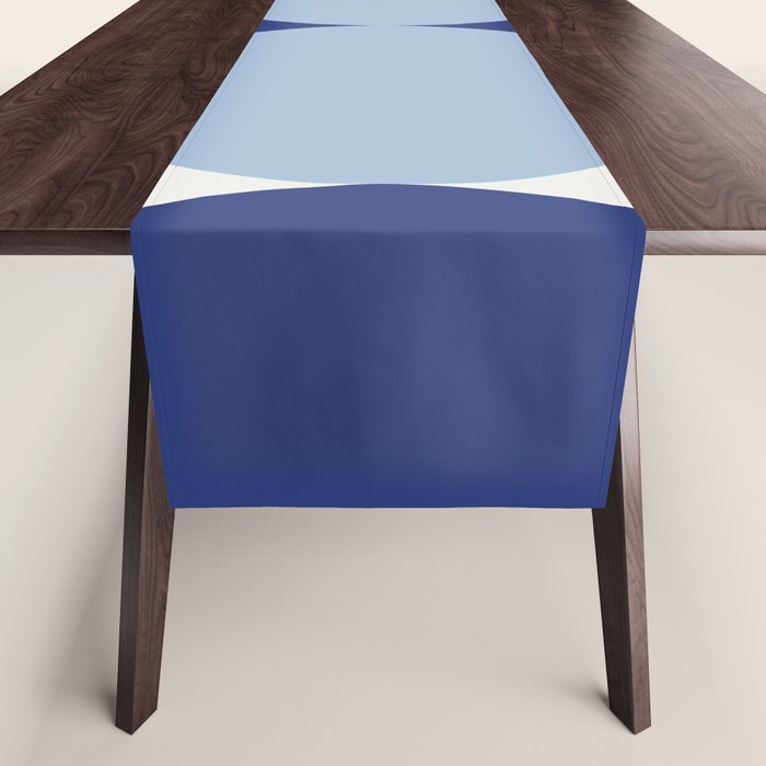 day dream geometry abstract blue Table Runner Gallery Image 1
