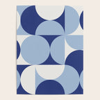 day dream geometry abstract blue Poster Gallery Image 4